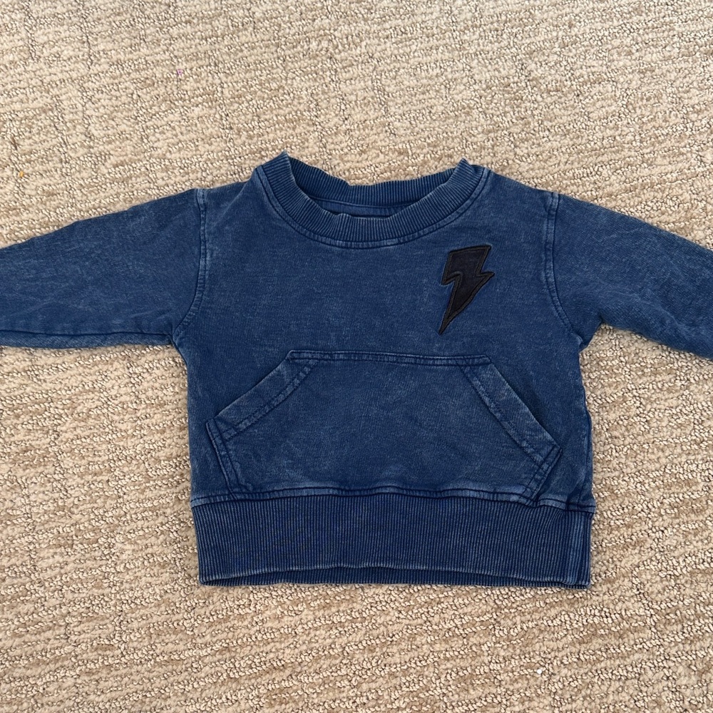 Little Mish Blue Baby Boy Sweatshirt and Pants Set (9 Months) - Picture 3 of 5
